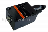DBDH6P1X/50 - Предохранительный клапан прямого управления Ду6, давление регулировки до 50 бар, тип монтажа - на плиту, элемент регулировки H = рукоятка