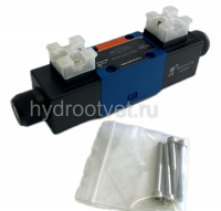 4WE6H61/CW220-50N9K4 - Гидрораспределитель золотниковый Ду 6 с электроуправлением, схема H (14), электроуправление W230, возврат - пружинный