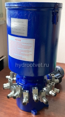 5DDRB-N5.8/30 - Станция смазки электрическая для многоточечных систем, рабочее давление до 315 бар, подача 5,8 мл/мин, мощность двигателя 0,18 кВт, объем бака 30 литров, число выходов: 5