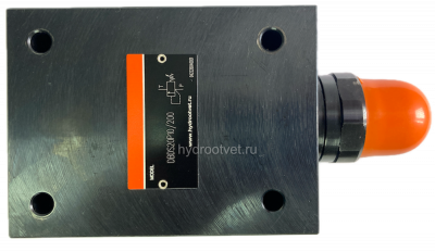 DBDS20P1X/400 - Предохранительный клапан прямого управления Ду20, давление регулировки до 400 бар, тип монтажа - на плиту, элемент регулировки S = винт